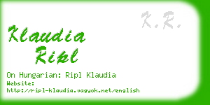 klaudia ripl business card